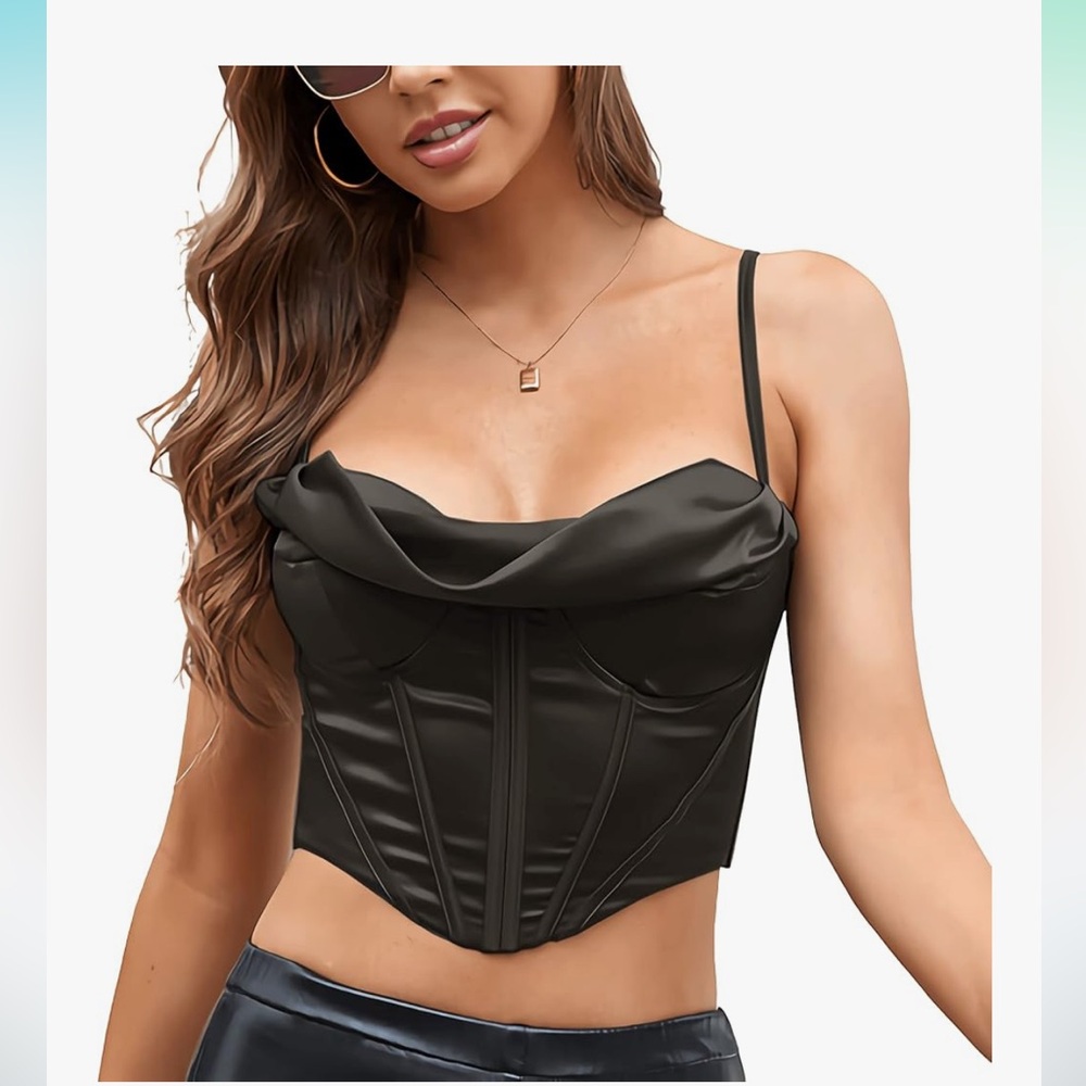 NWT Corset Tops for Women Sexy Going Out Crop Tops Y2k Cute Boned Bustier